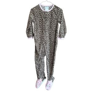 NWT, Carter One Piece Fleece Animal Print Girls Sz 4T w/Kitty Cat Feet